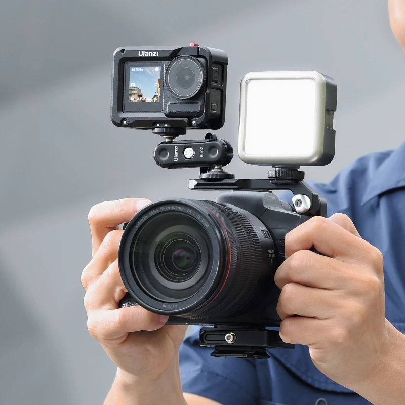 Ulanzi XJ01 Uka Universal Foldable Camera Cage 2-in-1 Handle Cage for Camera Tripod Gimbal Phone Clamp Photography Light Vlog