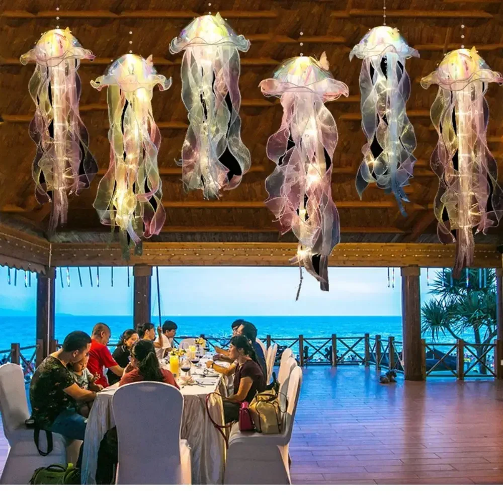 Description Picture 3 of itemGradient Jellyfish Light Decoration LED Light Festival Pendant Courtyard Lighting Handmade Light Small Night Light