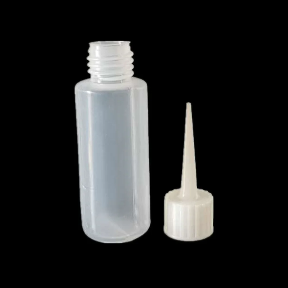 8pcs Refillable Empty Bottle Plastic Squeeze Bottle 50ml Pointed Mouth Bottles