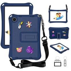 Durable Nontoxic EVA + PC Drop-proof Shockproof Protective Tablet Cover for A9 Plus 11 2023 (Navy blue-2)