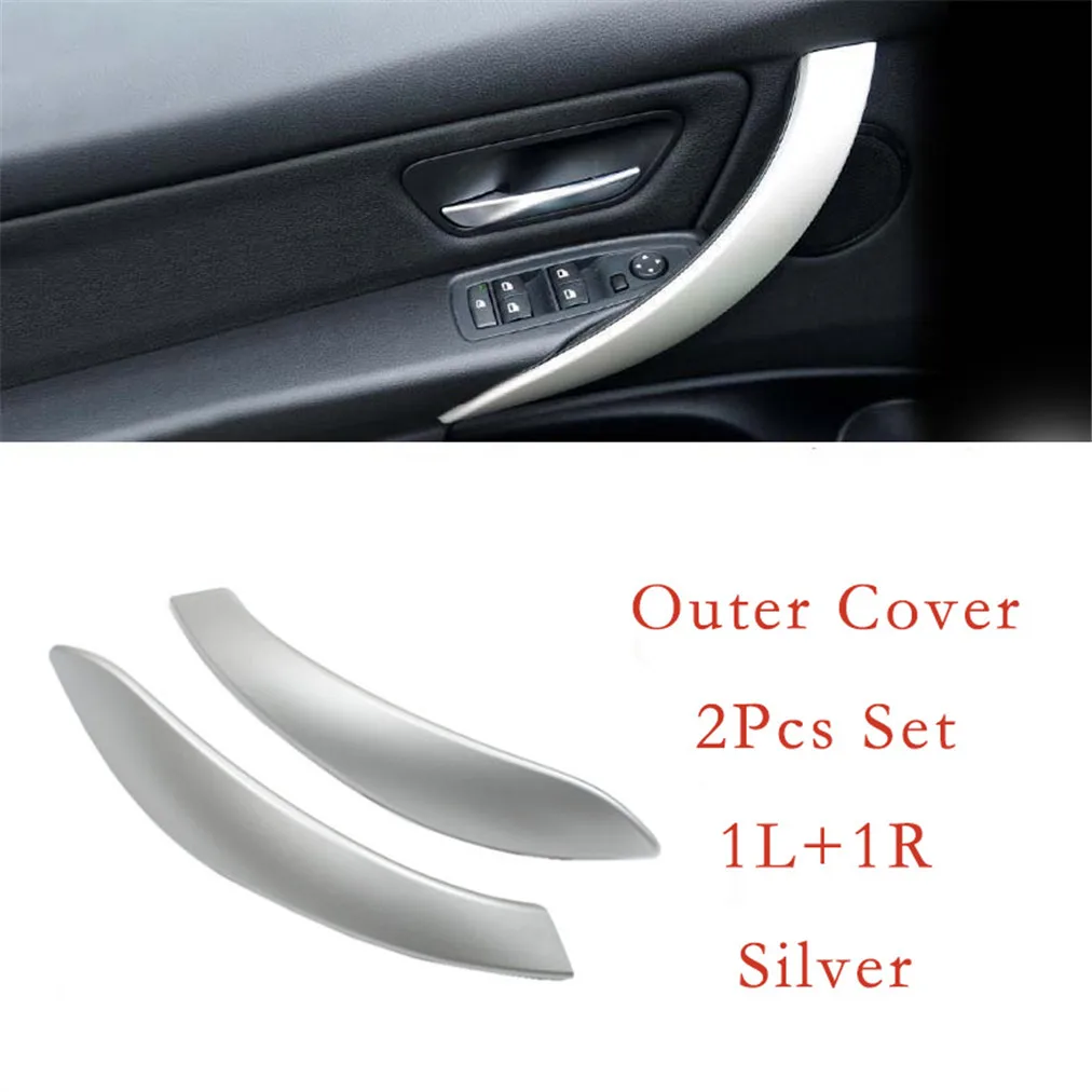 

Fit For BMW 3 4 Series F30/34/35/36 13-18 2PCS Interior Door Pull Handle Outer Cover Set