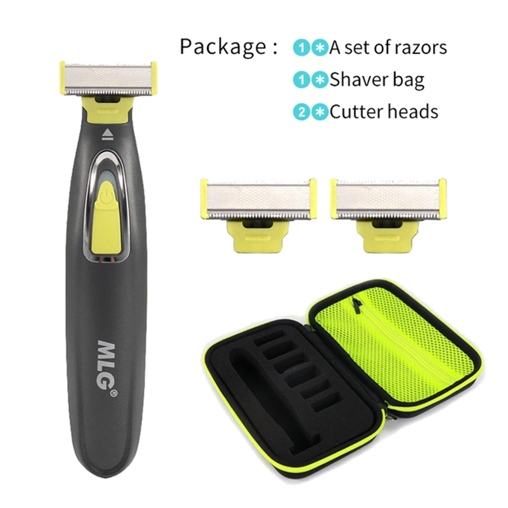 MLG Washable Rechargeable Electric Shaver Beard Razor Body Trimmer Hair Face Care Cleaning Men Shaving Machine portable men electric shaver for travel original face shaver electric shaver men washable usb rechargeable shaving beard machine