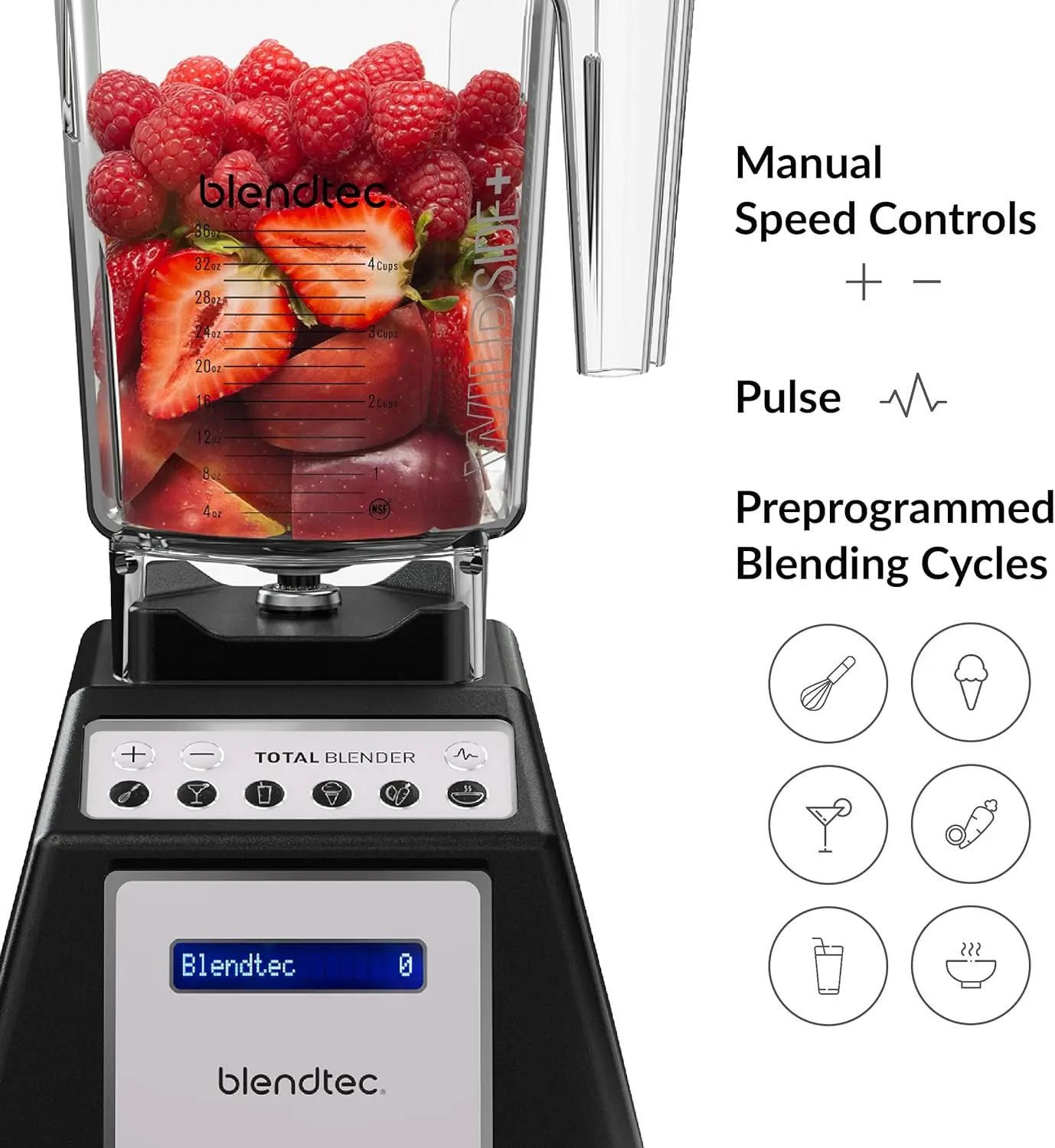 Total Classic Original Blender, 90 oz  + Jar, 24 oz Twister Jar, and  Spatula - Black 5
