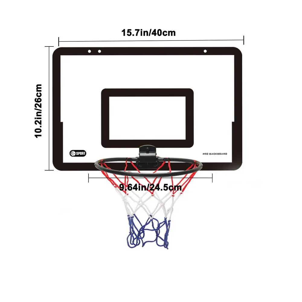 Description Picture 2 of itemKids Mini Basket Ball Board Toy Set Children Hanging Basketball Hoop Indoor Door Wall Mounted Shot Sport Trainer Toy Boy Gift