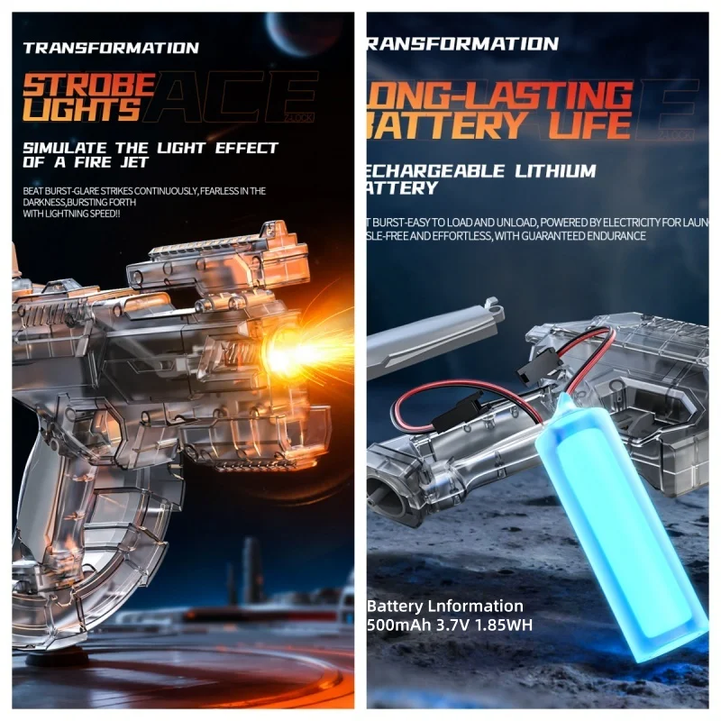 스페이스 전기 물총 대용량 펄스 연속 물 분사 장난감 여름 어린이 해변 수영장 게임 선물