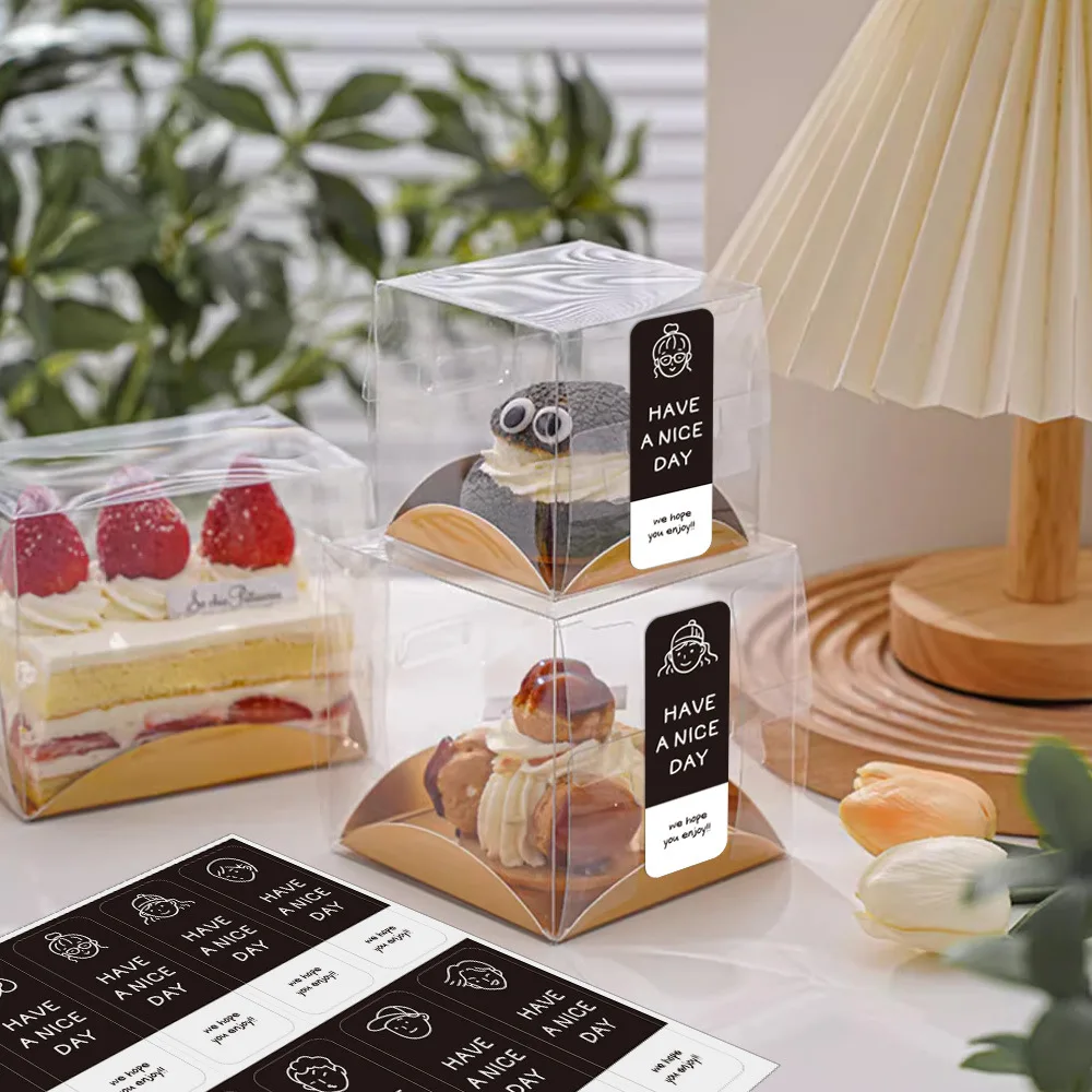 1/2PCS Colorful Rectangular Sticker Gift Box Sealing Sticker Mini Label Water Cup Jar Decoration Shop Kitchen Supplies