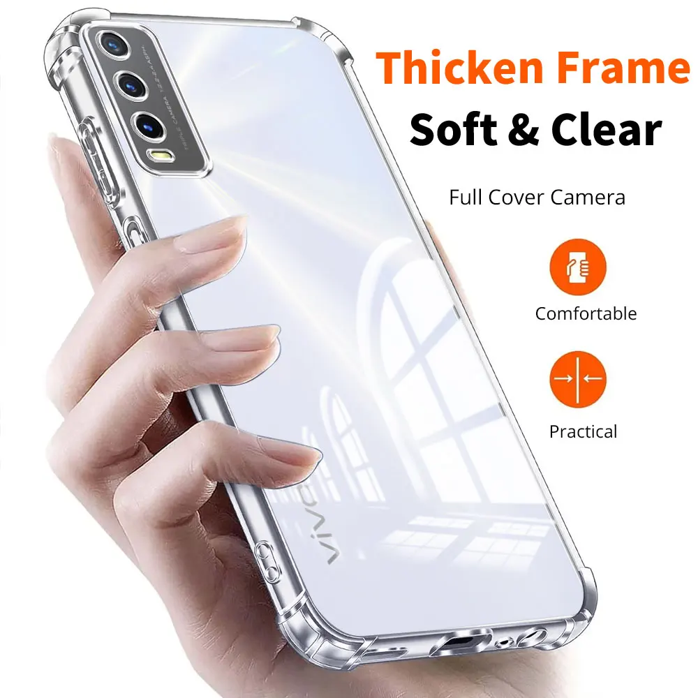 Clear Soft Silicone Airbag Shockproof Bumper Phone Case