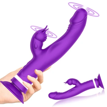 Detachable Suction Cup Removable Sucker G-spot 10 Vibration Dual Motors Massager Realistic Penis Vibrator Girl Sex Toys Women 5