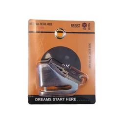 Secure Disc Brake and Wheel Lock for Motorcycles and Scooters - Heavy - Duty Anti - Theft Safety Padlock (Plastic Packaging)