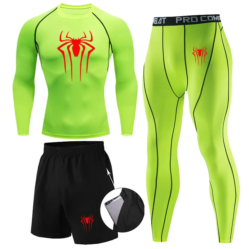 thumbnail image 1 of Conjunto de 3 piezas de ropa interior térmica de invierno para hombre, traje deportivo de compresión, calzoncillos largos, ropa deportiva para correr, chándal, mallas de entrenamiento para ejercicio, 1 of 5