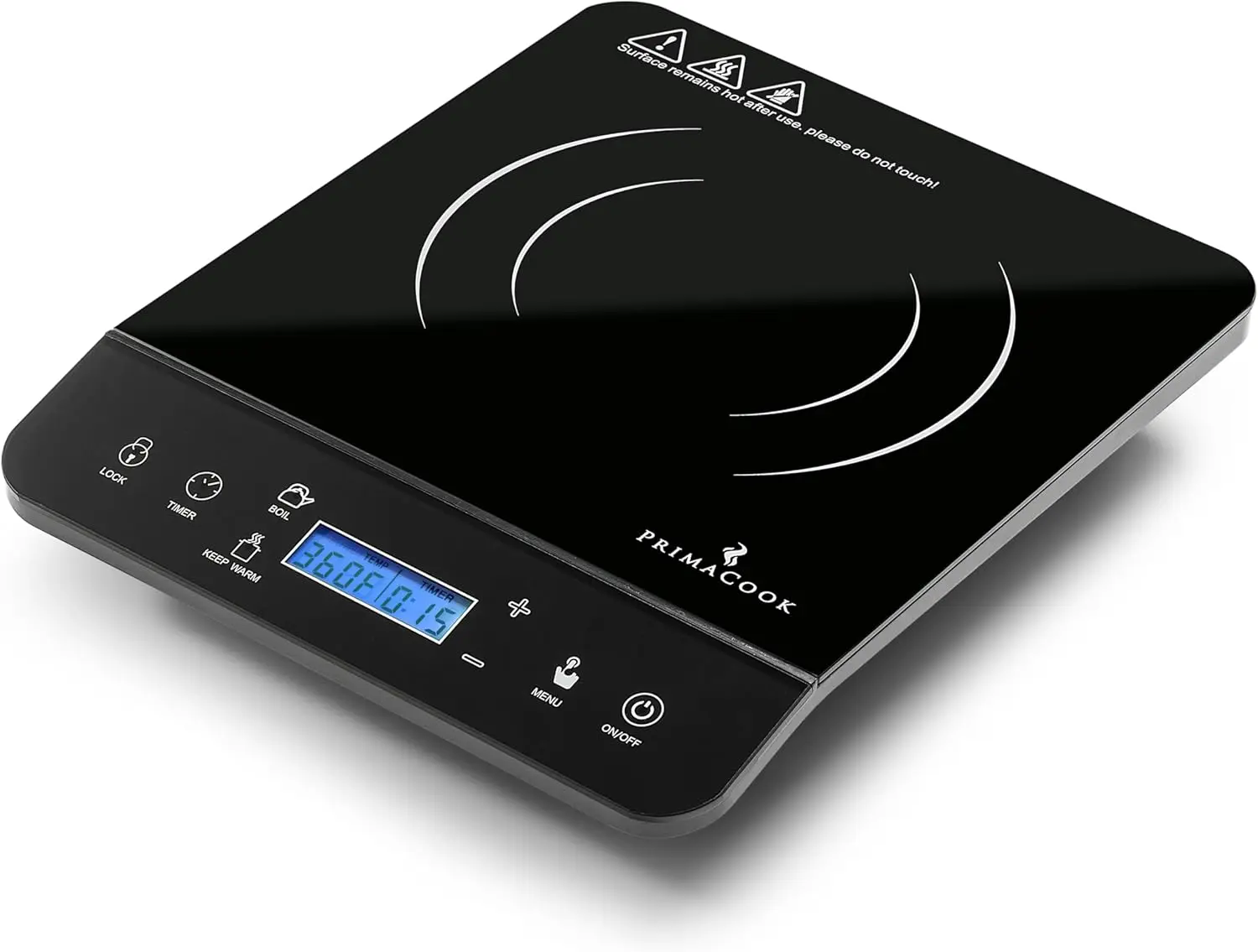 Portable Induction Cooktop - Single Burner Induction Hot Plate - Safe, Fast Heating for Gourmet Cooking - Sleek Design with