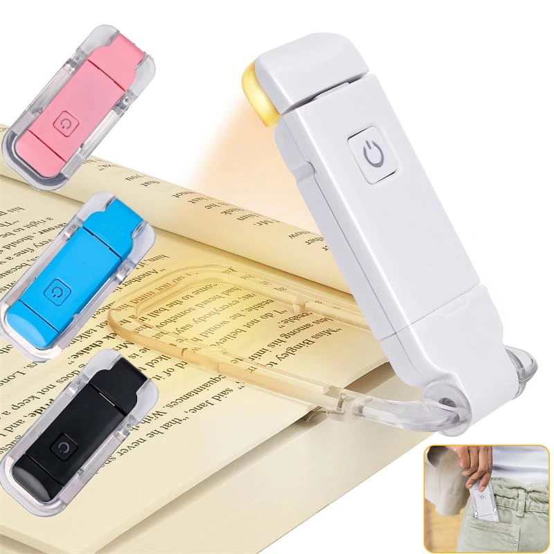 Mini Light Reading Clip Light LED Small Night USB Charging Adjustable Brightness Eye Protection Portable Smart Book Lamp led light