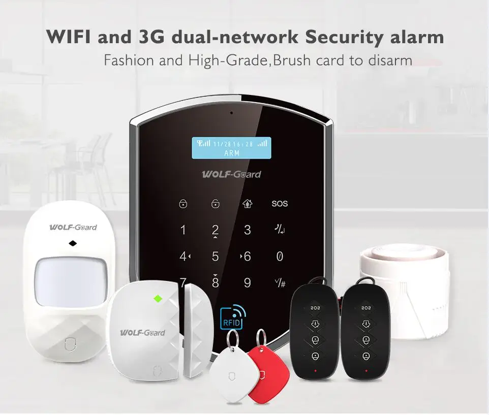 4G WIFI TuyaSmart Wireless GSM Intelligent Burglar Home Security Alarm System