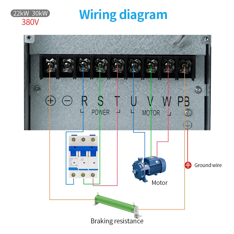 AC 380V aandrijving met variabele frequentie, 3 fase ingang 3 fase uitgang VFD motorbesturing Omvormer, digitaal display Motorfrequentieomvormer voor motorsnelheidsregeling 2.2kw