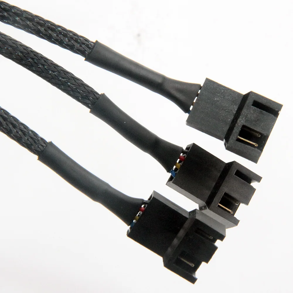 4 Pin Y Splitter Cable 4 Pin PWM Female to 3/4 Motherboard CPU Fan PC Case Fan Extension Adapter Cable Cooling Accessory pwm fan expansion cable pwm fan cable