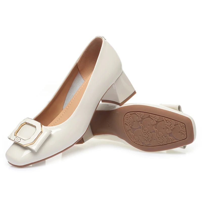 AIYUQI Women Dress Shoes 2024 Spring Genuine Leather Women Shoes Shallow Mouth  Patent Leather Women's Office Shoes