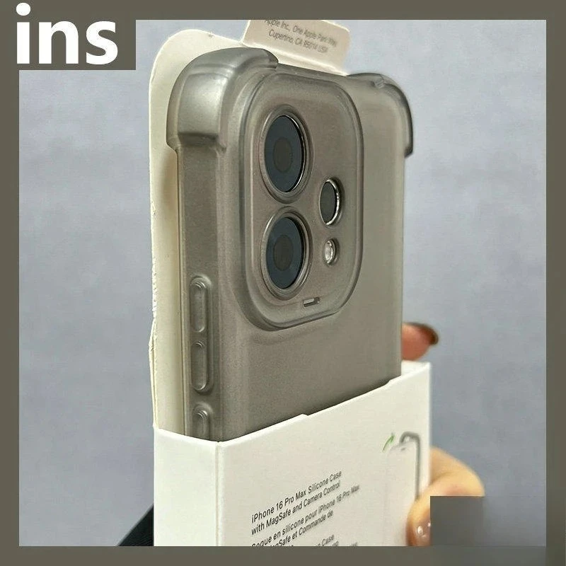 Airbag Soft Silicone Shockproof Clear TPU Frosted Protective Case Cover