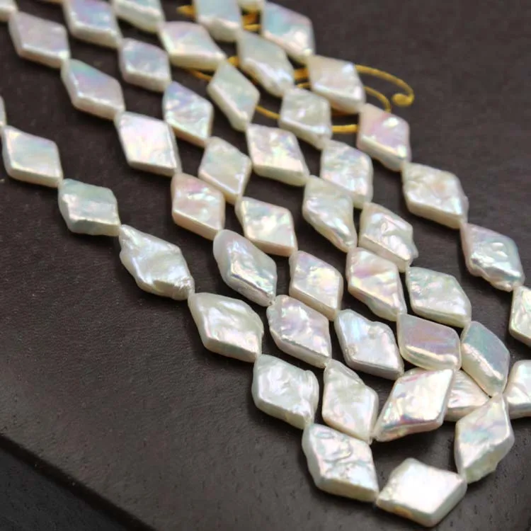 

9*14 Natural Fresh Water Pearl Diamond baroque Shape Edison Loose Pearl Square Freshwater Pearl Strand