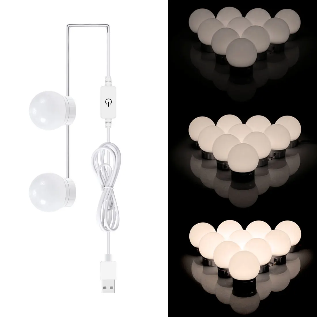 

Светодиодные лампы TSHOU469 для макияжа, комплект из 6, 10, 14 лампочек, с сенсорным управлением, для туалетного столика