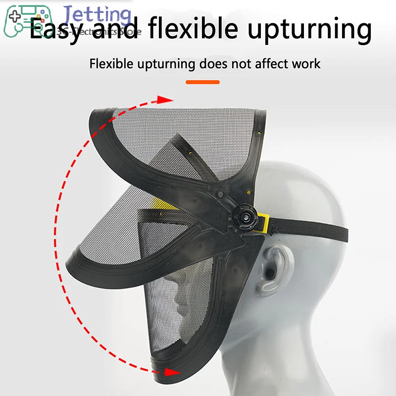 Garden Grass Trimmer Safety Helmet Hat Full Face Mesh Protective Mask For Logging Brush Cutter Forestry Protection