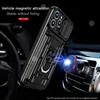Case For iPhone 15 14 13 Pro Max XR X 8 7 Plus SE 2022 Slide Stand Ring 360 Magnetic Camera Military Grade Card Slot Cover 5