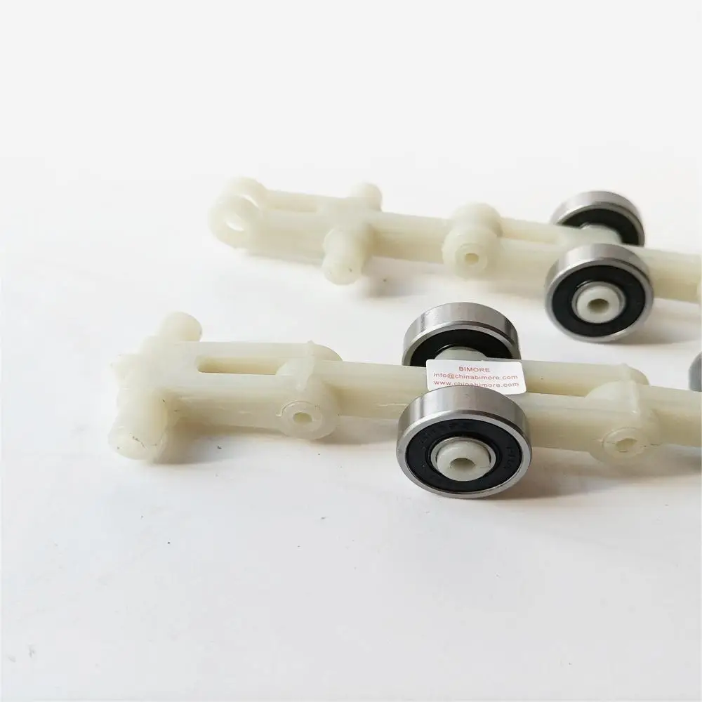 Escalator Handrail Curved Guide Rail Newel Chain Double Fork 17 Pairs of Bearing 609RS
