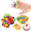 Kids Montessori Toy Early Educational Fingers Ring Game Elastic Bands Color Cognition Think Training Battle Table Game with Card 1