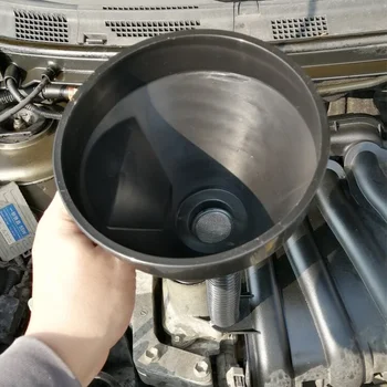 Imbuto per rifornimento con filtro per automobili, motociclette e trasmissioni. Imbuto per olio e acqua con filtro