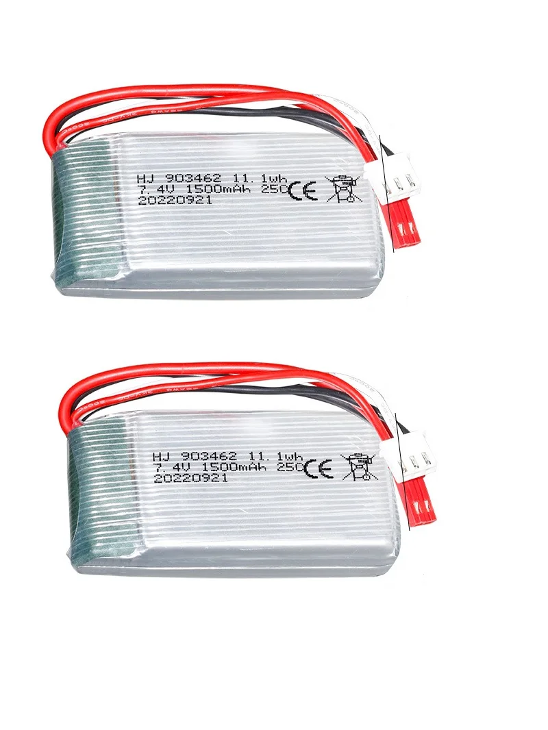 

Литиевая батарея 7,4 В 1500 мАч для WLTOYS V913, вертолет с дистанционным управлением L959, автомобиль с дистанционным управлением WL912, батарея для лодки с дистанционным управлением