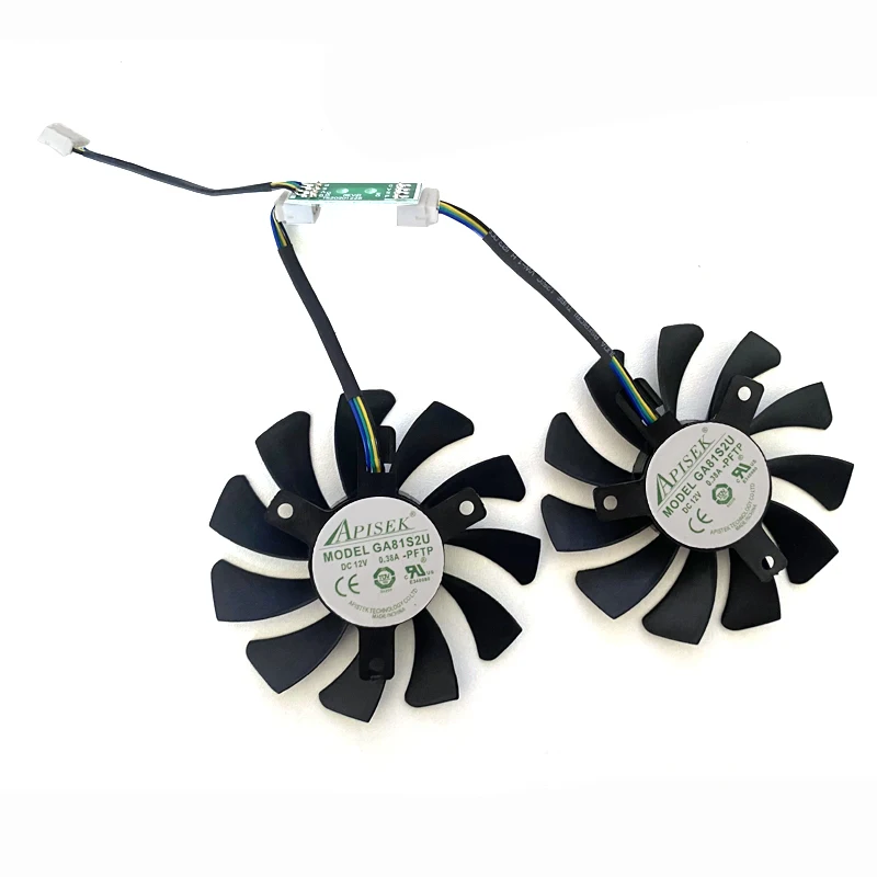 placa gráfica ventilador de refrigeração, New GA81S2U 75mm, GTX970