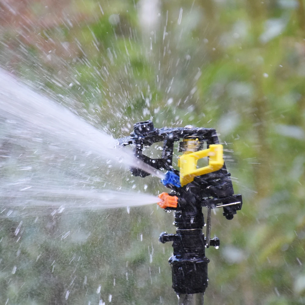 Irrigation Sprinklers 360 Degree Rotating Jet Sprinklers Double Outlet Rocker Nozzles 1/2" Male Thread Garden Agriculture Irrigation Sprinklers