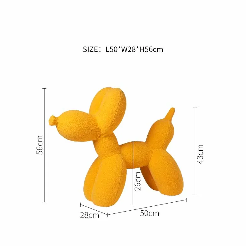 Originality Plastic Stool Balloon Dog Chair Living Room Furniture Fashion Decorate Stool Fall Prevention Home Furniture 