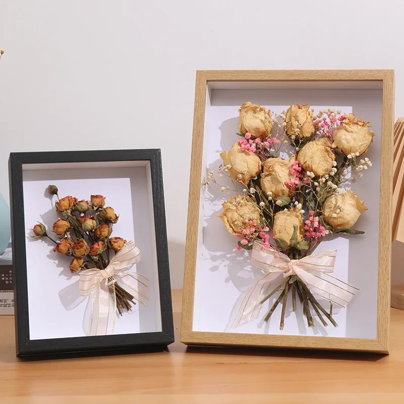 Shadow Box Frame 3D Hollow 3cm 5cm Photo Frame Dried Flower Specimen Holder Handmade DIY Handwork Display Home Decoration