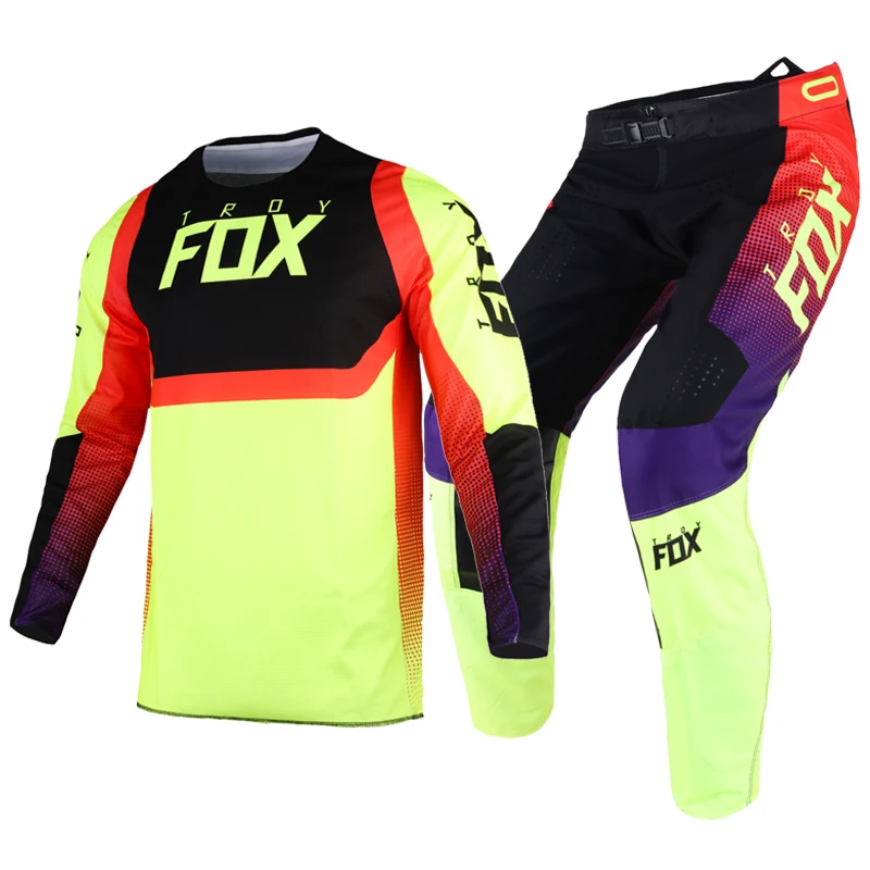 Free Shipping  Jersey Pant Combo Mens Motocross Riding Cycling Gear Set 360 Voke Motorcycle Racing Bicycle Dirt Bike MX BMX MTB