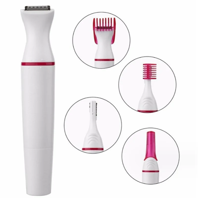 Multifunction 5 IN1 Women Electric Epilator Hair Shaver Trimmer Eyebrow Bikini Leg Underarm Facial Hair Removal Clipper