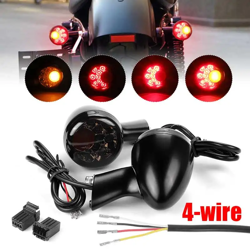 Daytime Running LED Motorcycle Turn Signal Light for Sportster XL883 XL1200 1992-up Rear Side Direction Lamp Waterproof Light M8