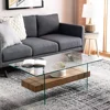 Safavieh Home Kayley Grey Oak and Glass Coffee Table 6