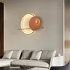 Nordic circle wall light sofa background decoration coloured lamp designer living room bedside lamp corridor wall lighting 5