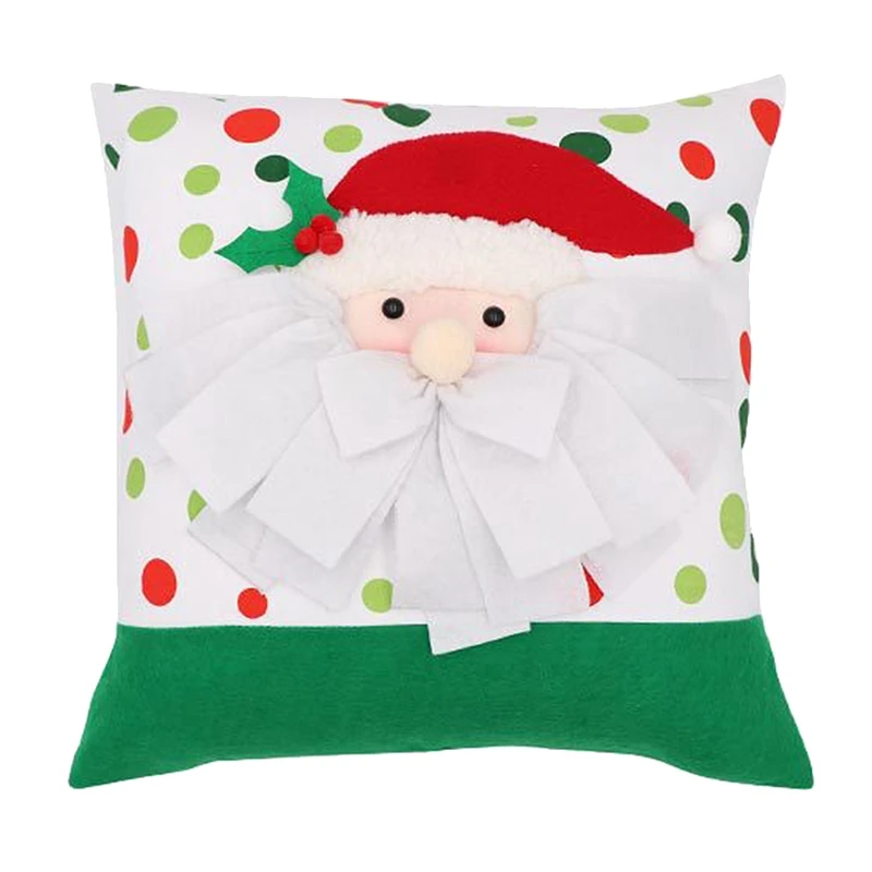 

Рождественская наволочка для подушки, 18x18 дюймов, наволочка для подушки, Рождество, Санта-Клаус, домашний декор автомобиля, наволочка для подушки, наволочка