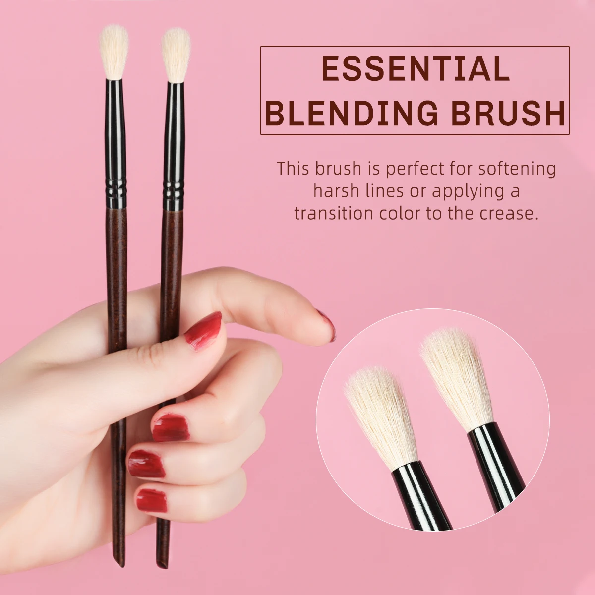 Bethy Beauty Goat Hair Fluffy Blending Brush Shadow Base Brush Crease