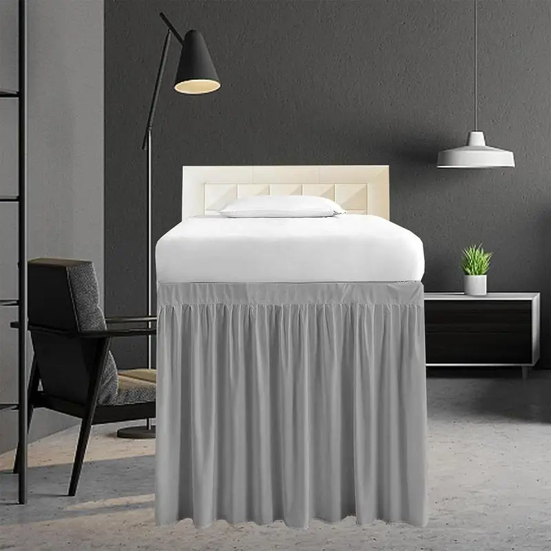 Ruffled Bed Skirt Dorm Bed Skirt Bedroom Essentials Bed Cover Protector bed sheet bedspread mattress cover Washable for Bedroom