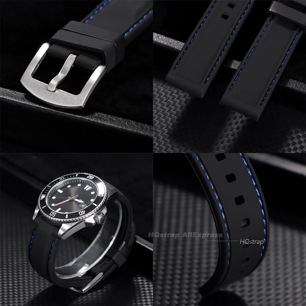 Versatile Waterproof Silicone Watch Strap - Soft Rubber Band