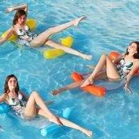 Foldable Floating Water Hammock Recliner Inflatable Floating Mattress Sea Ring Pool Party Toy Lounge Bed Swimming Accessories 2