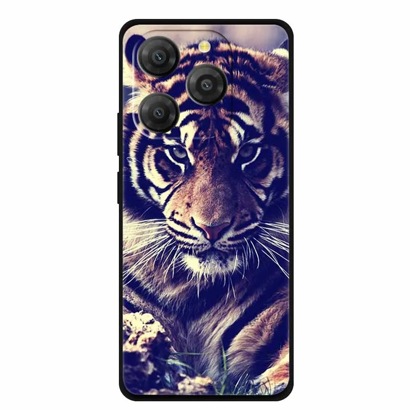 Black Lion & Wolf Silicone Soft Phone Case - Sleek Back Cover