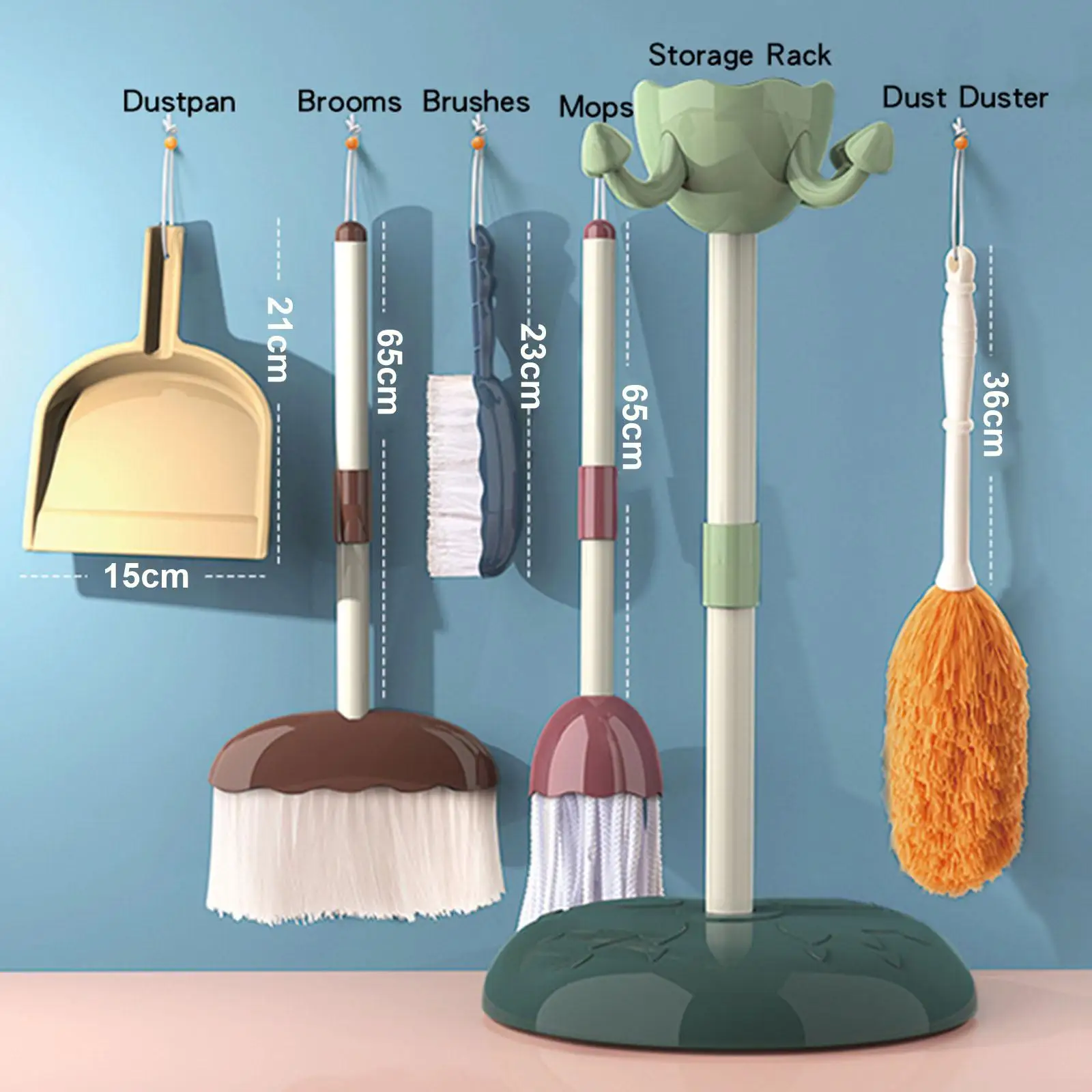 Kids Cleaning Set Dustpan Toddler Broom Set Ages 3+ Years Old Birthday Gift 6