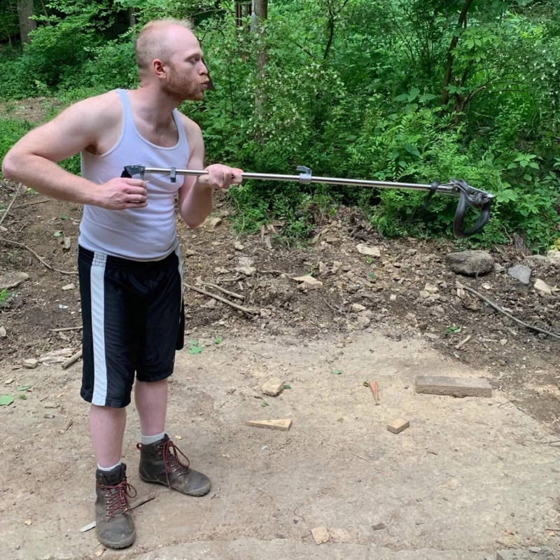 47-inch Snake Tong Snake Catcher Grabber Tool Reptile Catching Equipment Professional Collapsible Reptile Tong
