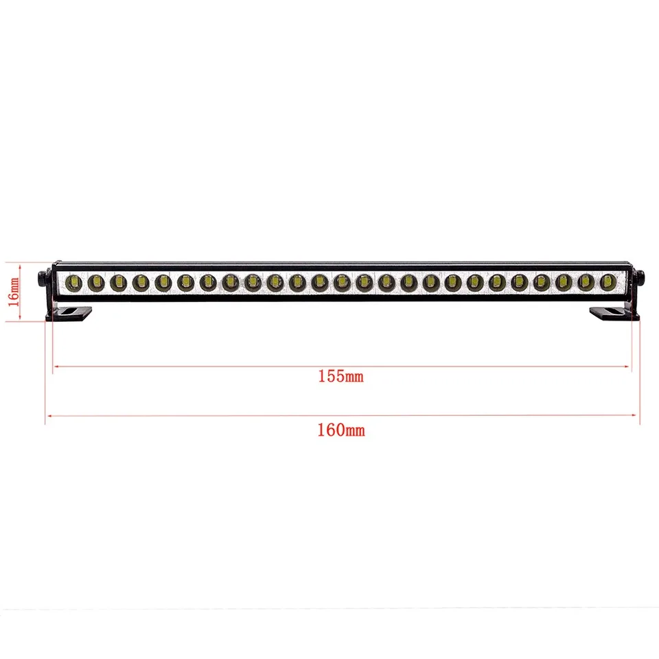 RC Car Roof Light Bar Kit – 4 LED Lights For Traxxas TRX-4, Axial SCX10, 1/10 Scale Crawlers