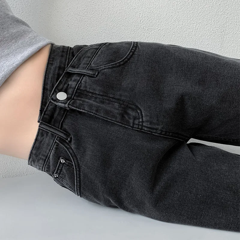 Jeans Women Wide Leg Pants Mom Femme Black Blue Jean High Waist Woman Trousers Brand Clothing Pantalones Spodnie Damskie