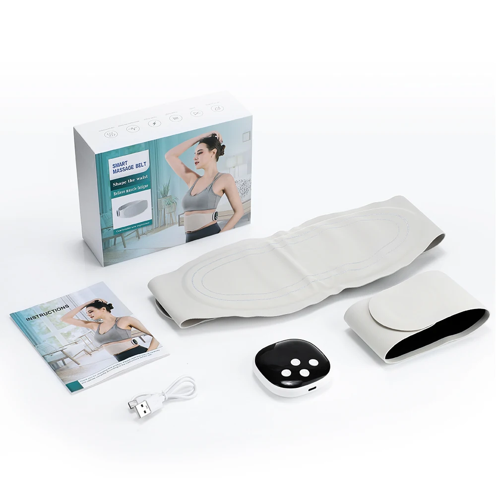 New Lycra Electric Heating Waist Massage Belt 8 Mode 9 Level Hot Compress Massag