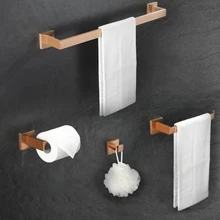 

Rose Gold Brushed Bathroom Accessories Hardware Towel Bar Rail Toilet Paper Holder Towel Rack Hook Soap Dish Toilet Brush